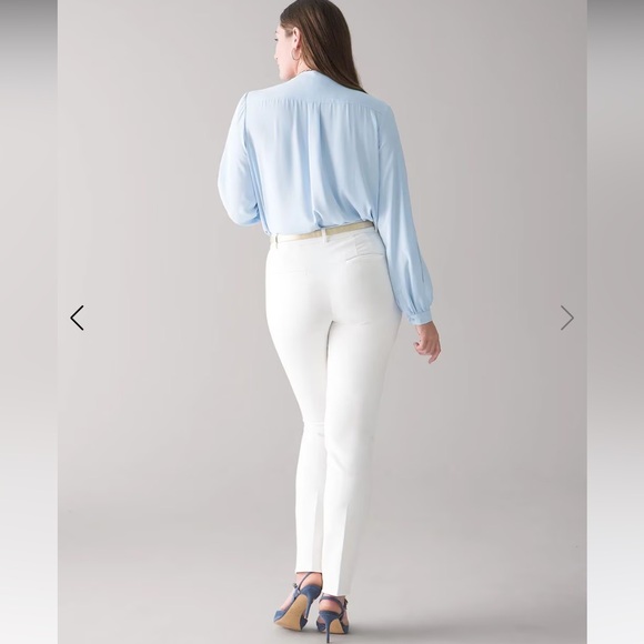 Curvy WHBM® Elle Slim Trouser Comfort Stretch Pant in Ecru NWT - Picture 3 of 7
